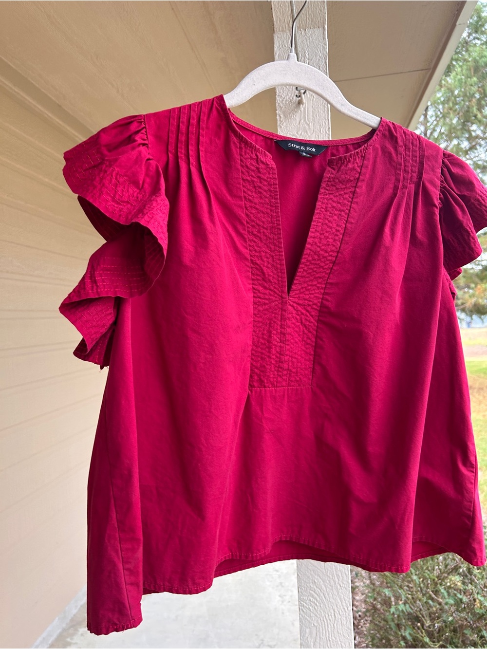 Ruffle Sleeve Strut & Bolt blouse